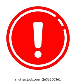 Bold Red Exclamation Mark Circle Icon Alert Warning