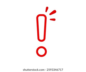 Bold red exclamation mark icon indicating importance, alerts, and caution in messages.