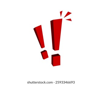 Bold red exclamation mark and interrobang convey excitement and curiosity in style.