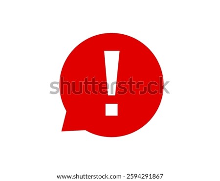 Bold red exclamation mark symbol to indicate warnings and alerts for safety.