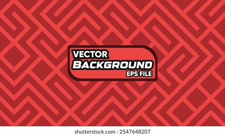 Bold red geometric maze pattern with interlocking lines, abstract background