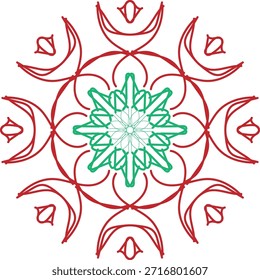 Diseño rojo y verde audaz