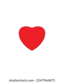  A bold red heart icon representing love, care, or emotion. Suitable for romantic themes, health-related designs, or social media icons.