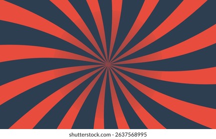 Bold Red and Navy Sunburst Design. Vibrant Stripes for Creative Projects