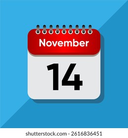 Bold Red November Icon – Minimalist Daily Calendar Design