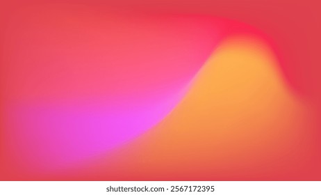 Bold Red and Pink Gradient with Vibrant Yellow Highlights. Abstract Romantic Blend for Valentine Cards and Creative Projects.