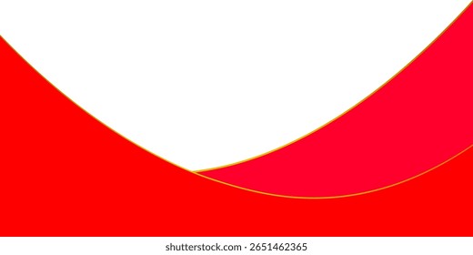 Bold red and pink vector wave background with smooth curves and clean separation, ideal for banners, posters, covers, or digital presentation templates