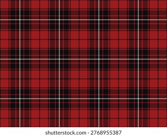 Bold red plaid seamless pattern, modern dense tartan plaid checkered background