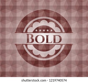 Bold red polygonal badge. Seamless.