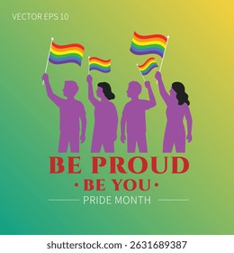 Bold Red Pride Poster Vector