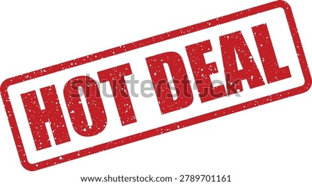 A bold red rectangular rubber stamp featuring the distressed text 
