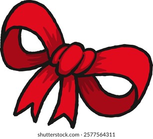 A Bold Red Ribbon Secured with Elegance