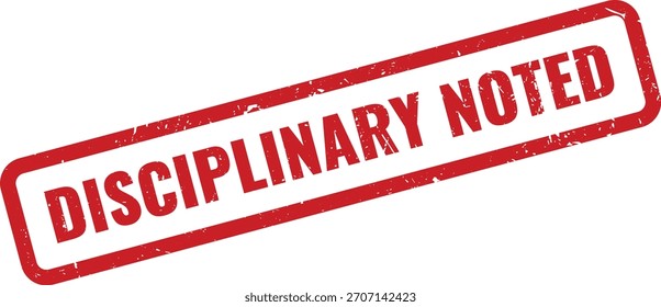 Un sello de goma rojo audaz que muestra 'NOTA DISCIPLINARIA' en diagonal, útil para los departamentos de recursos humanos y los registros oficiales de los empleados.