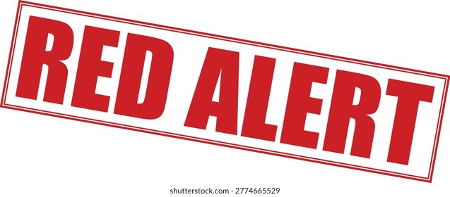 Bold red stamp showing red alert text in tilted rectangular frame with transparent checkered background graphic.