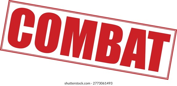 Bold red vector graphic illustration with the word 