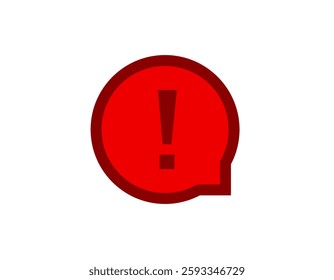A bold red warning sign with an exclamation mark inside a circle, symbolizing caution and alert.