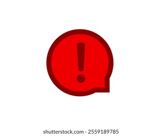 A bold red warning sign featuring an exclamation mark, symbolizing alert and caution.