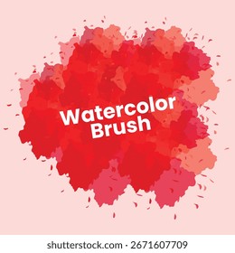 Fundo do pincel vermelho em negrito com sobreposição de texto.