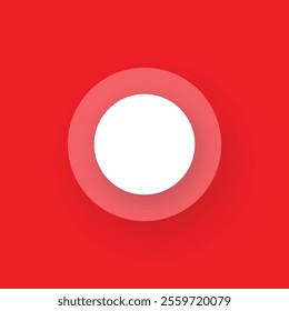 Bold red and white sign featuring a clean white circle at the center. Ideal for icons, road signs, banners, or minimalistic design elements, offering high visibility and striking contrast.