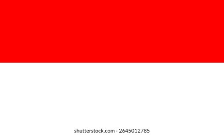 Bold red and white stripes representing the iconic Indonesian flag. Ideal for cultural celebrations, national holidays, or international awareness campaigns. Full screen Indonesia flag