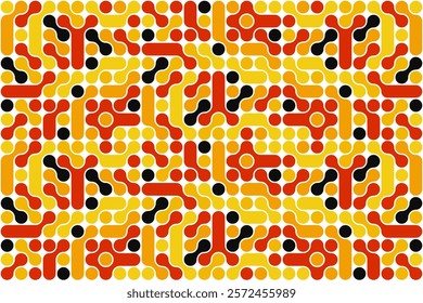 Bold Retro Blob Pattern in Warm Tones