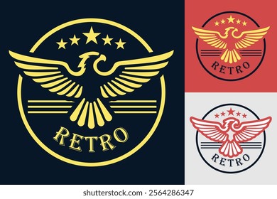 Bold Retro Eagle Design – Vintage Style Logo Illustration