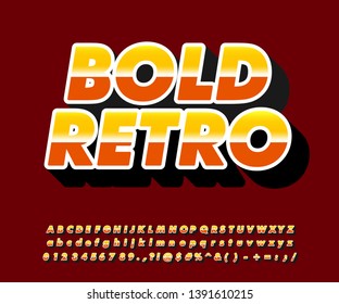 Bold Retro Font Effect Bold Black Stock Vector (Royalty Free ...