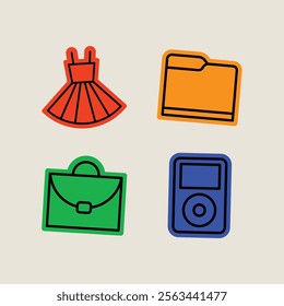 Bold retro schematic polygonal corporate