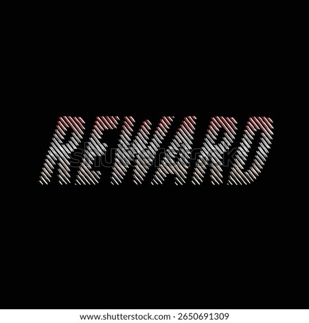 Bold 'REWARD' Text Effect on Black A CyberpunkInspired Title for Recognition and Achievement