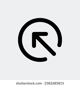 Bold Up Right Block Arrow Symbol