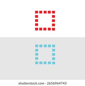 Iconos de anillo en negrita en rojo y verde, que indican estados inactivos o apagados. Adecuado para indicadores, paneles y dispositivos inteligentes.