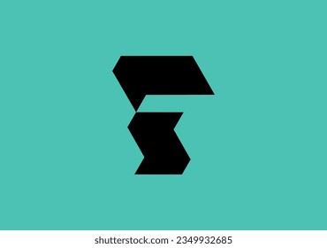 Bold and robust logomark symbol, creatively derived from an abstract letter "F," exuding strength and confidence