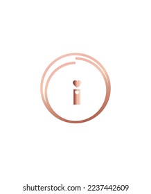 Una letra de visualización de vibraciones audaces y románticas, una plantilla de logotipo vectorial I con acento cardíaco