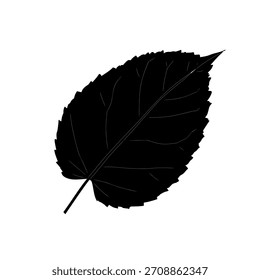 Bold Rose Leaf Botanical Silhouette