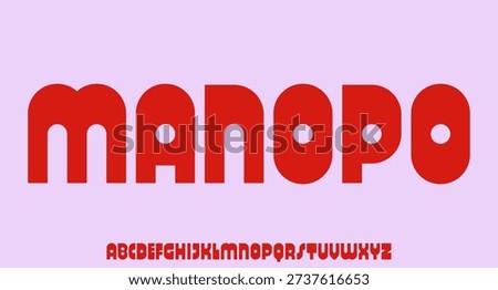Bold Rounded Display Font Alphabet