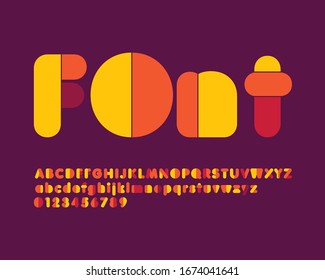 Bold Rounded font set in vector format