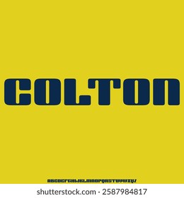 Bold rounded fun alphabet display font vector illustration
