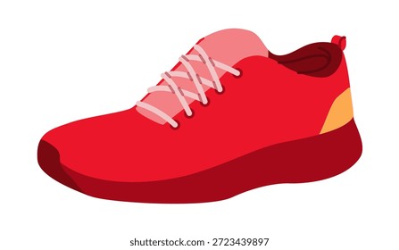 Zapato atrevido para correr plano. Calzado deportivo de moda brillante para maratón, fitness, paseo diario, atuendo. Ilustración técnica de la moda, maqueta del CAD, estilo deportivo aislado unisex suave de los hombres de la mujer del Vector