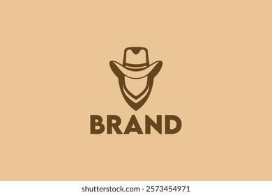 A bold and rustic logo featuring a cowboy hat, embodying adventure and heritage. Ideal for western-themed businesses, ranches, or outdoor gear companies.