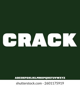 Bold sans serif display font vector with cracked texture