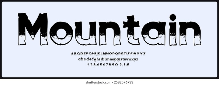 Bold sans serif vector font. Alphabet font uppercase, lowercase, and number with unique texture. Rough and grunge style vector font