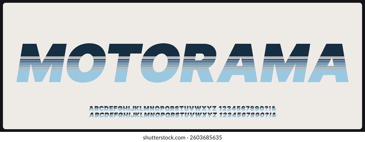 Bold sans serif vector font with vintage color regular and italic. Typography urban style alphabet font for fashion, sport, technology, digital, movie, logo design, vector illustration.