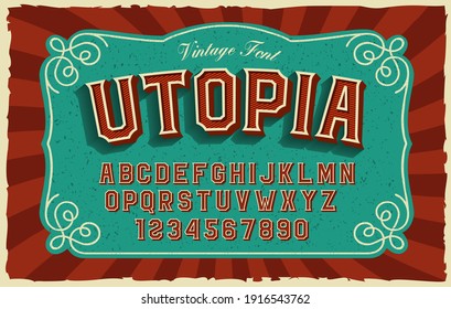 A bold sans-serif font in vintage style, this font can be used for many creative products such as posters, emblems, alcohol labels, packaging, and many other uses