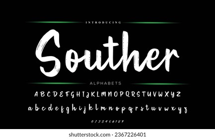  Bold and script alphabets. Vector font duo.