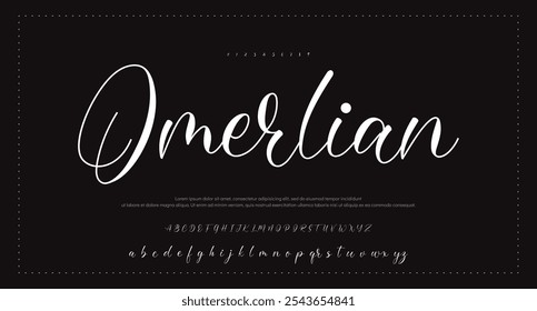  Bold and script alphabets. Vector font duo