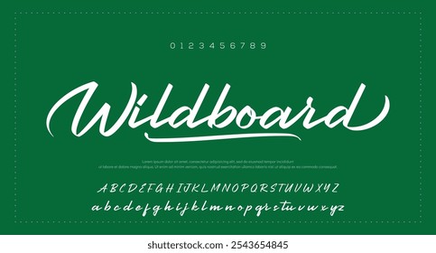  Bold and script alphabets. Vector font duo