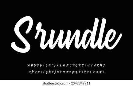 Bold and script alphabets. Vector font duo.