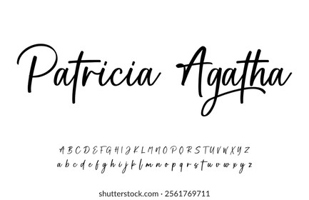  Bold and script alphabets. Vector font duo.