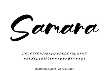 Bold and script alphabets. Vector font duo.