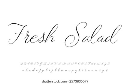 Bold and script alphabets. Vector font duo.